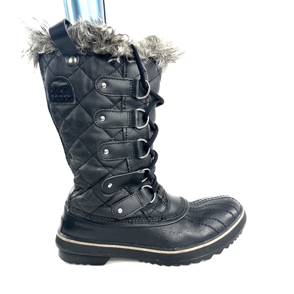 Sorel Tofino II Women Size 7.5 Black Canvas Boot Winter Snow LL1846011 - Picture 1 of 8